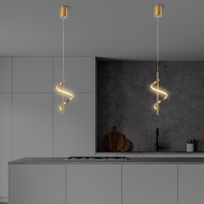 Opviq Lámpara de araña dorada LED 11W